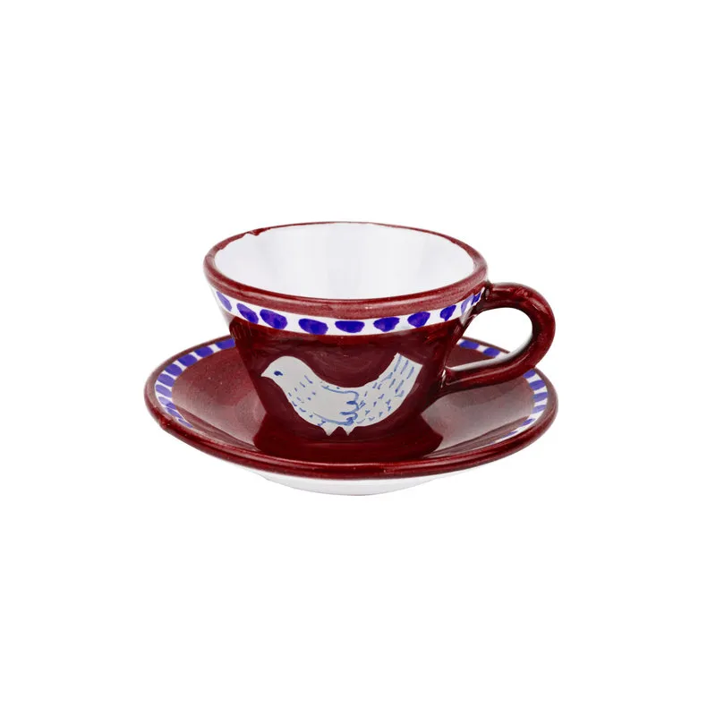 Arcucci Materia piuma bordeaux tazza espresso c/p