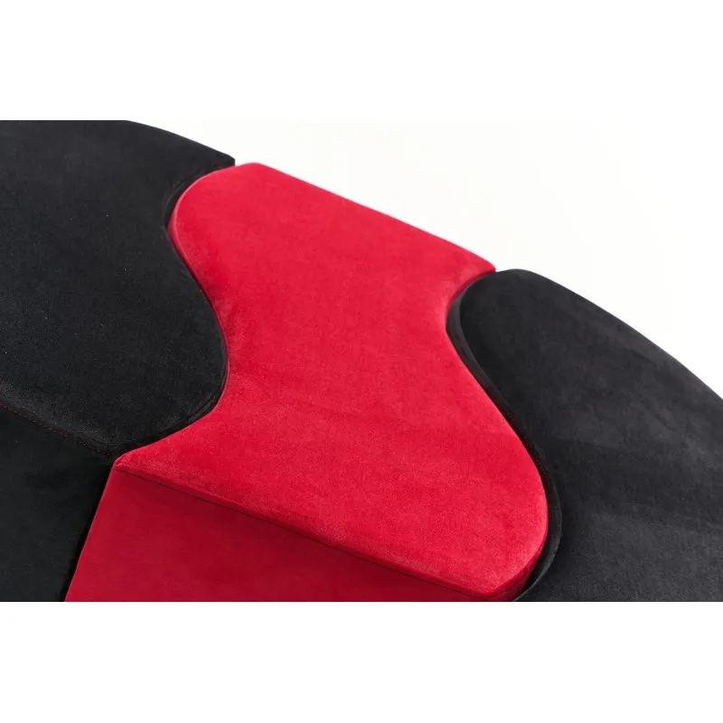 Atelier del sofa Alya Puf - Nero, Rosso