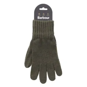 Barbour Lambswool Gloves Olive - Guanti Verdi    