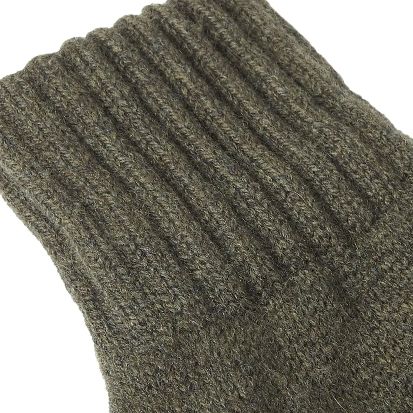 Barbour Lambswool Gloves Olive - Guanti Verdi    