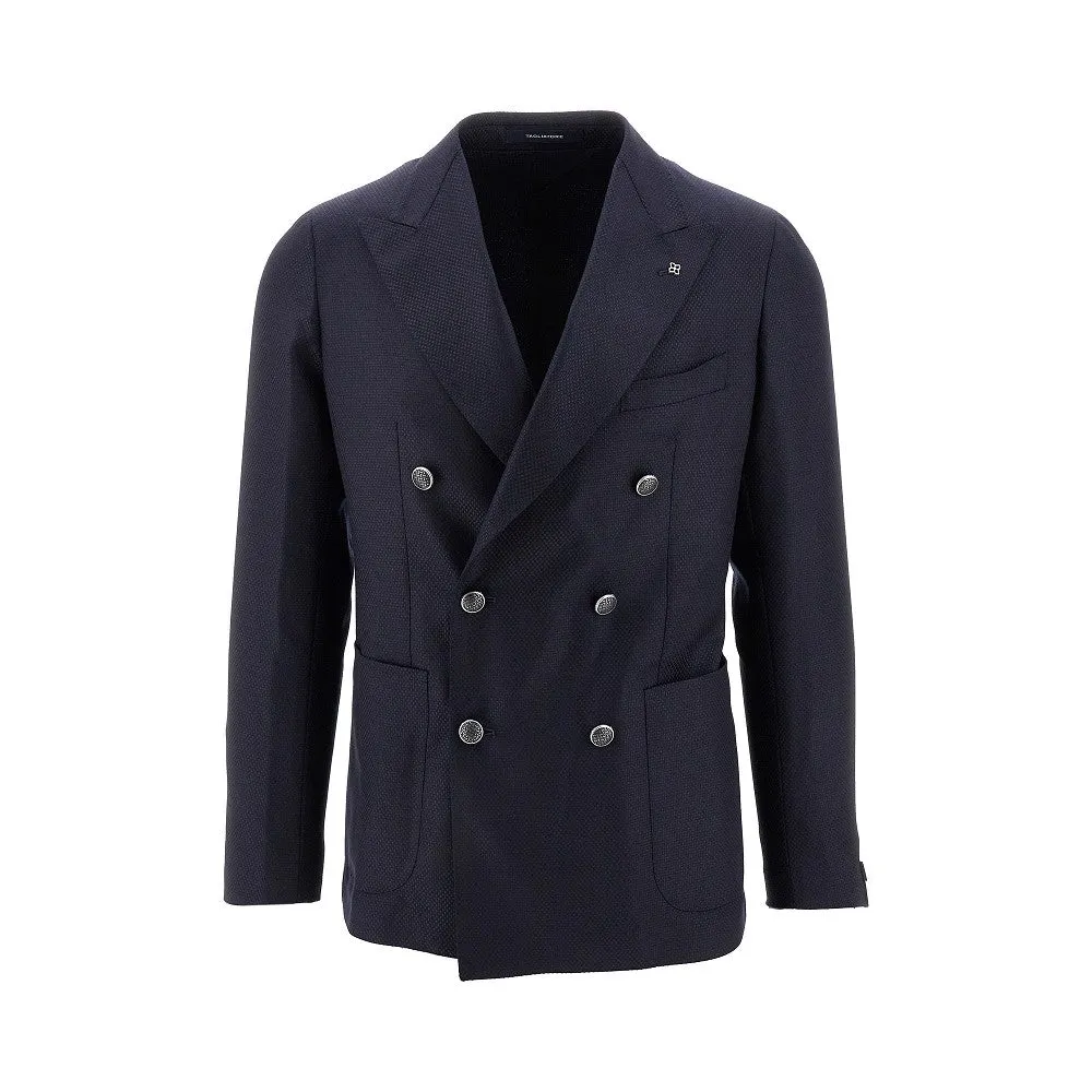 Blazer doppiopetto in lana e cachemire