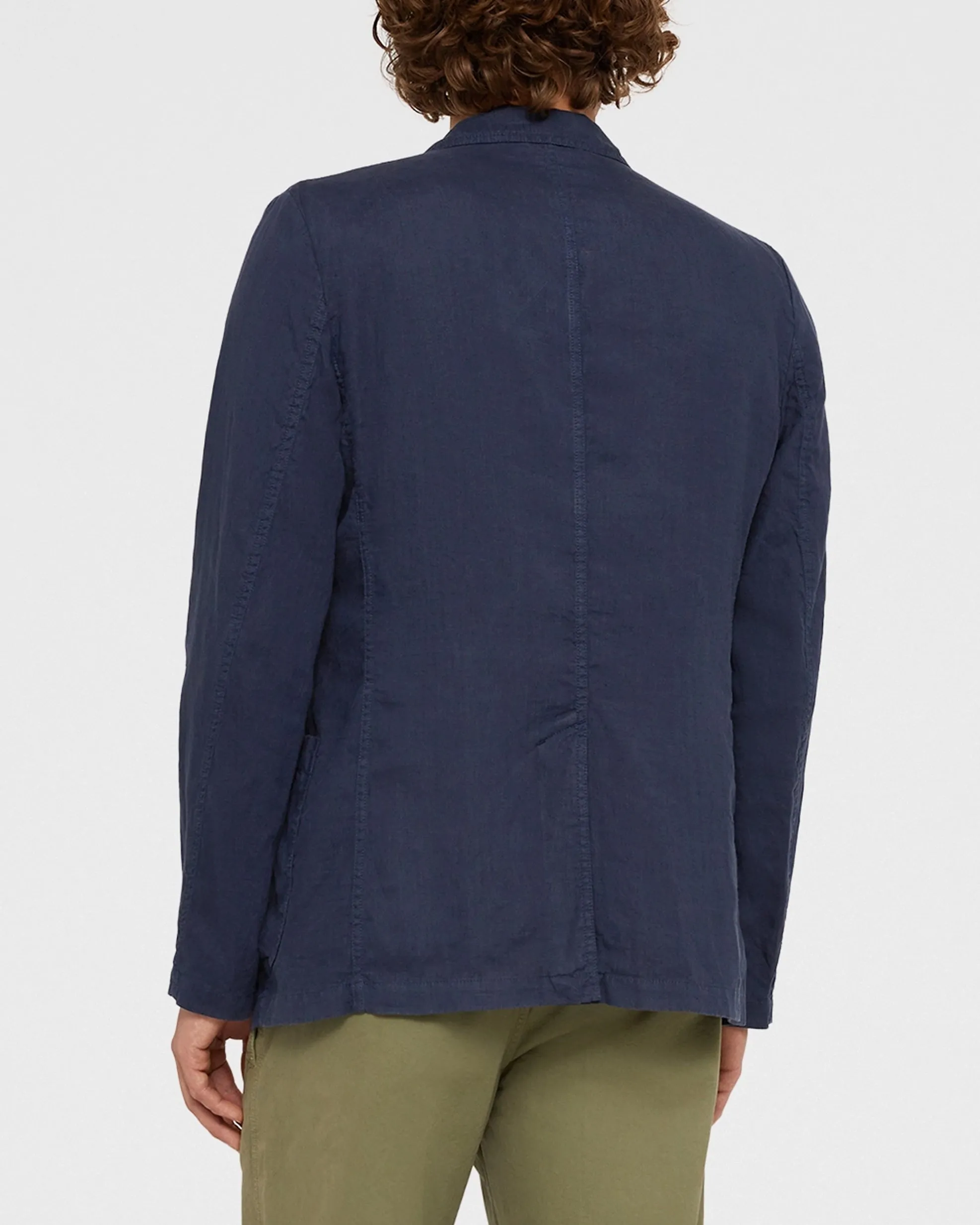 Blazer Samuraki lino blu navy