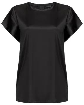 Blusa Farida 6 satin nera