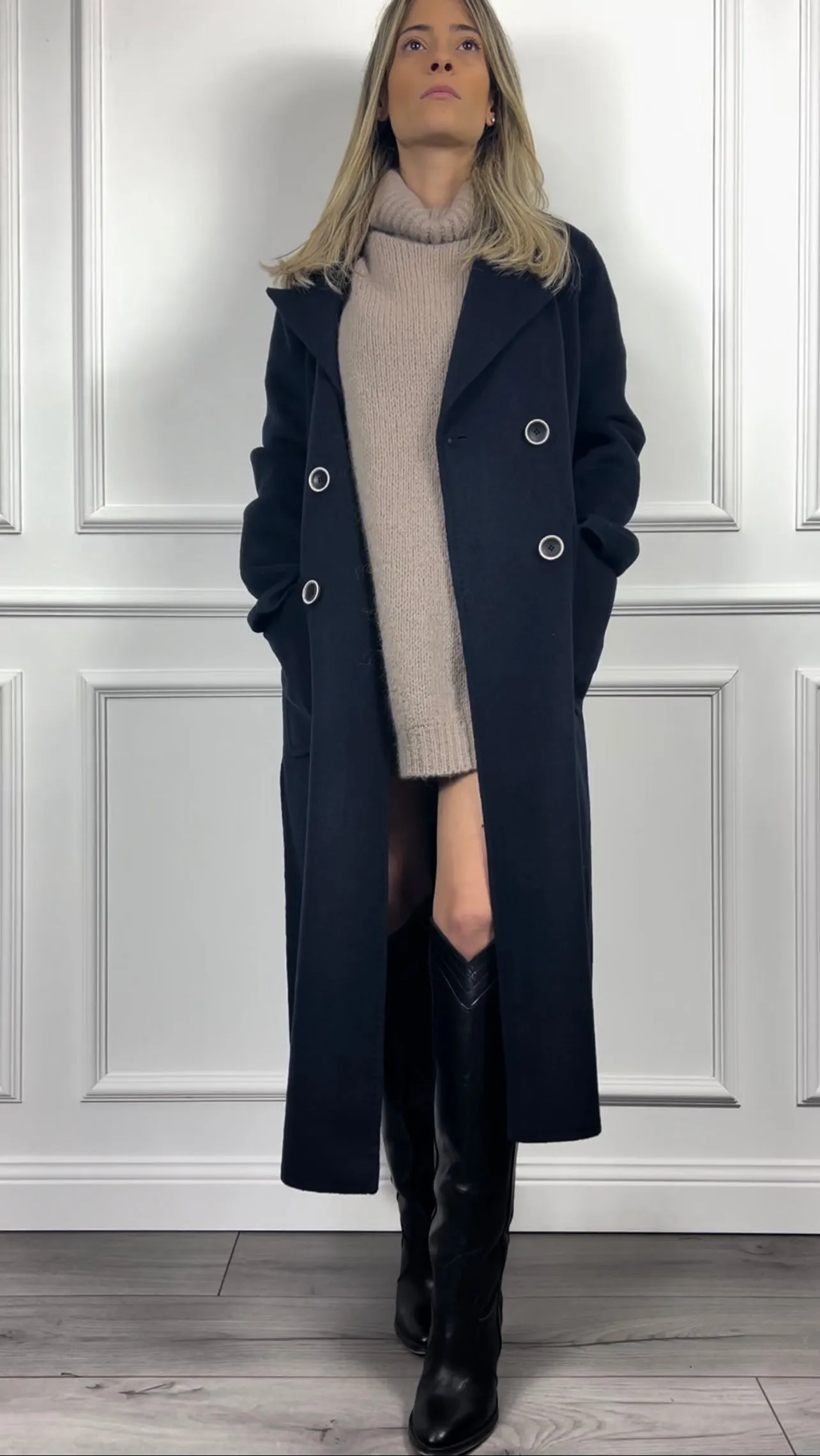 CAPPOTTO CON CINTURA TENSIONE IN