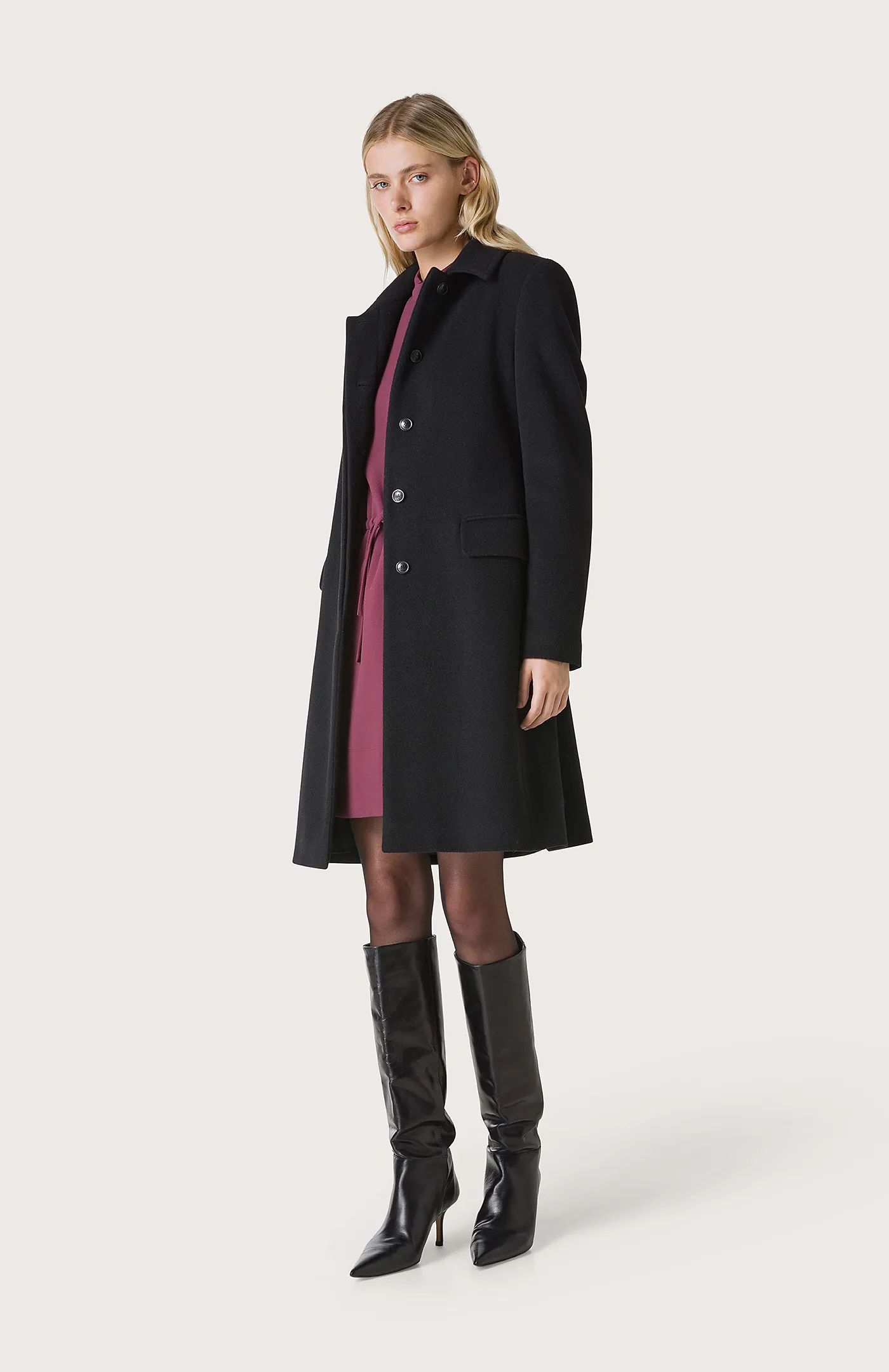 Cappotto con cintura