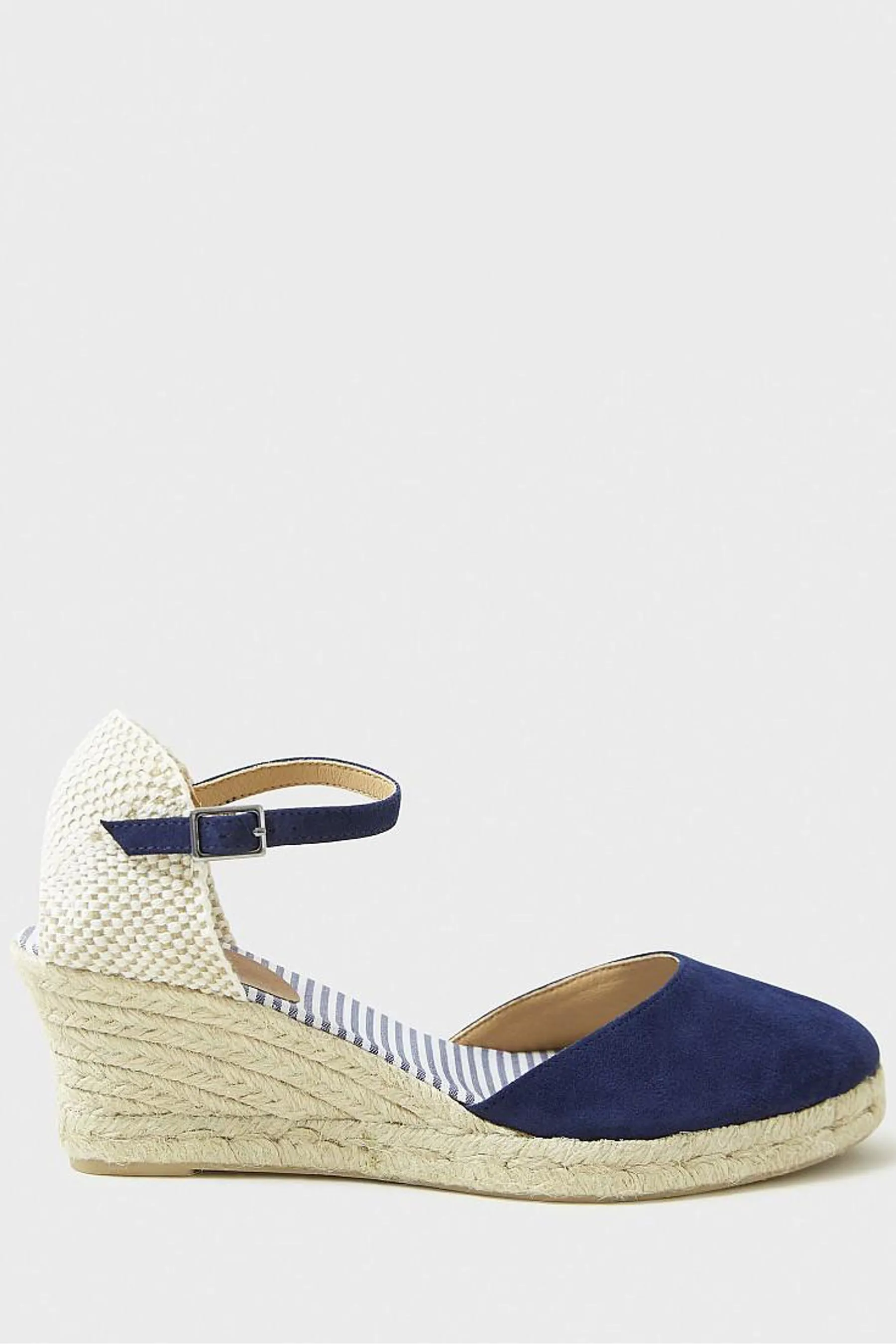 Crew Clothing - Espadrillas in pelle e juta con zeppa