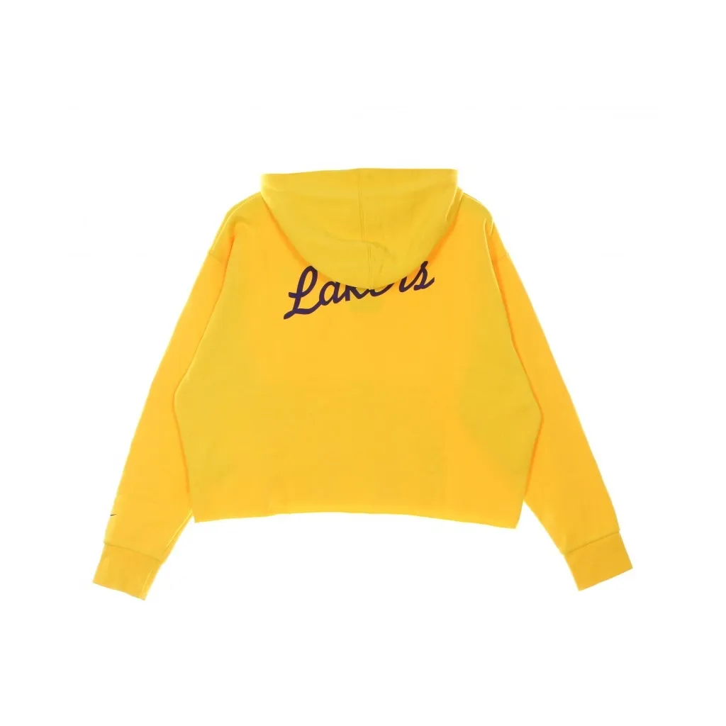 felpa cappuccio donna nba po fleece essential hoodie loslak AMARILLO