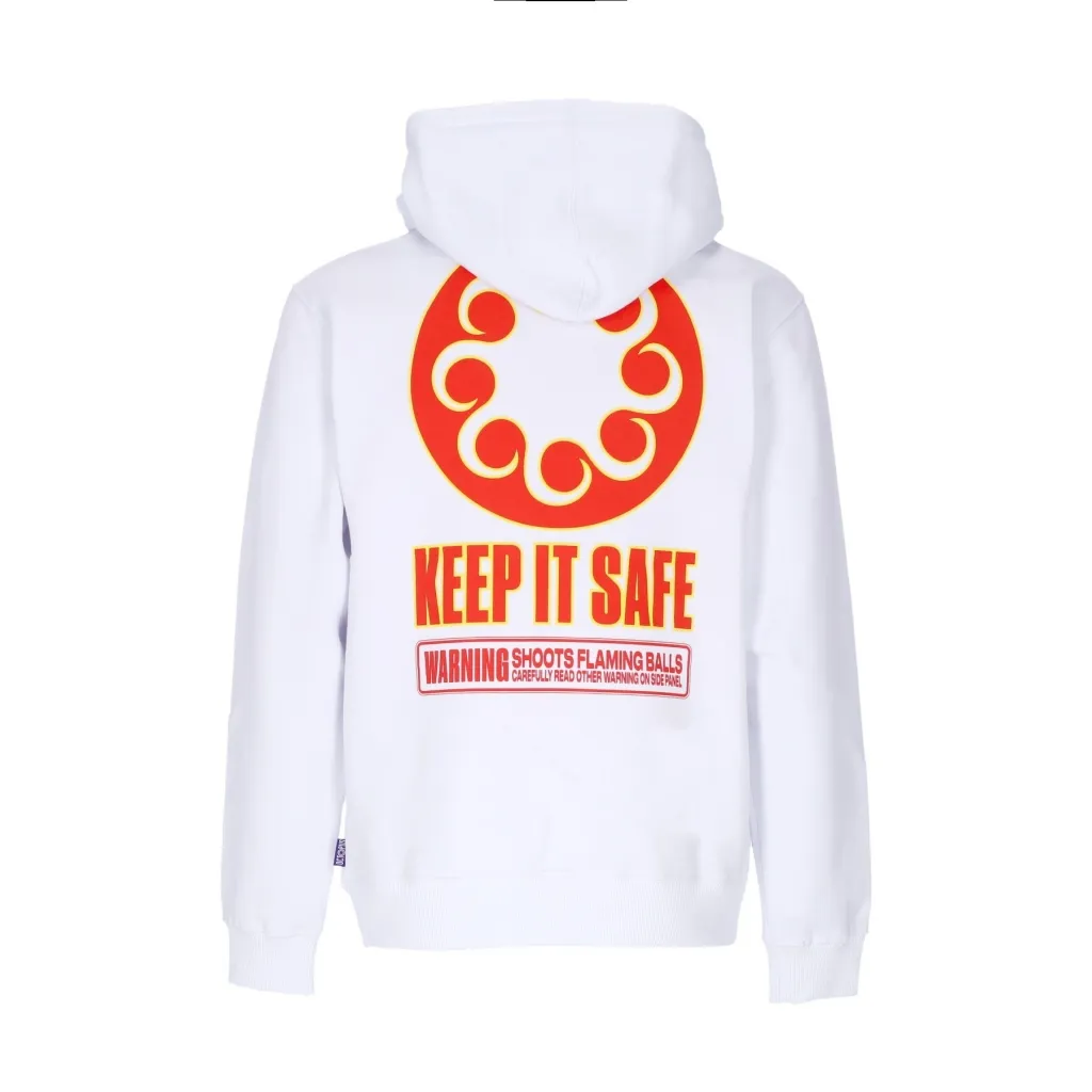 felpa cappuccio uomo blaster hoodie WHITE