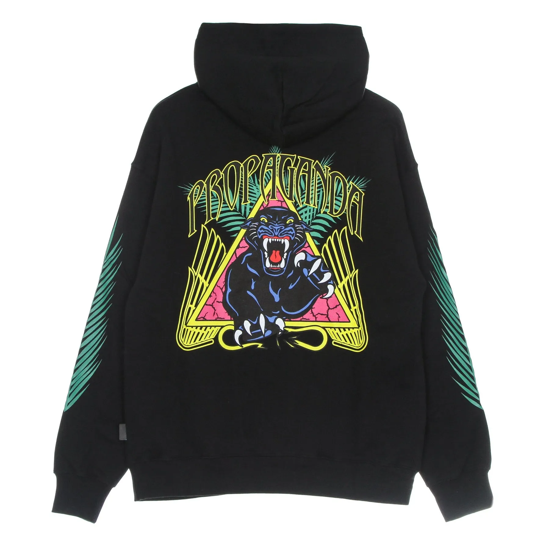 Felpa Cappuccio Uomo Panther Hoodie Black