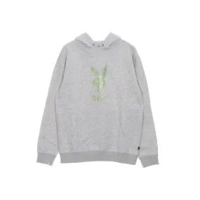 felpa cappuccio uomo rhinestone po hoodie x playboy GREY HEATHER