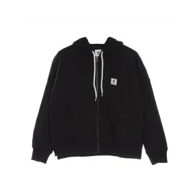 felpa cappuccio zip donna lyngdall zip hoodie FLINT BLACK