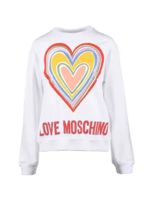 Felpa con cappuccio Love Moschino  Bianco