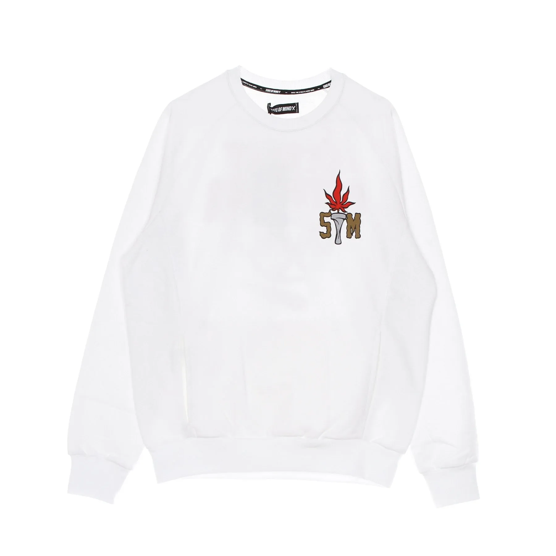 Felpa Girocollo Uomo Street Olympics Crewneck White