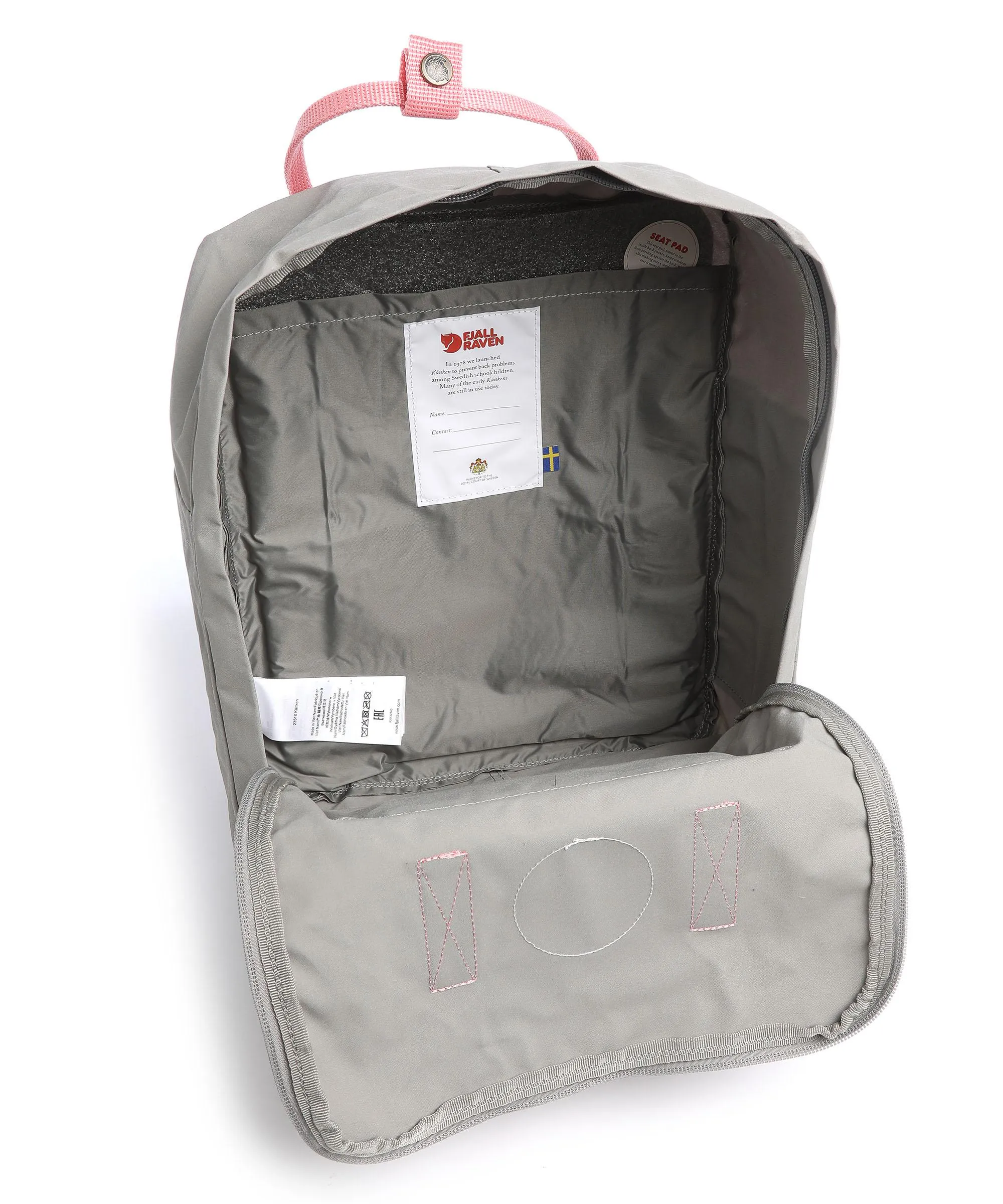  Fjällräven Kånken Zaino vinylon grigio/rosa  