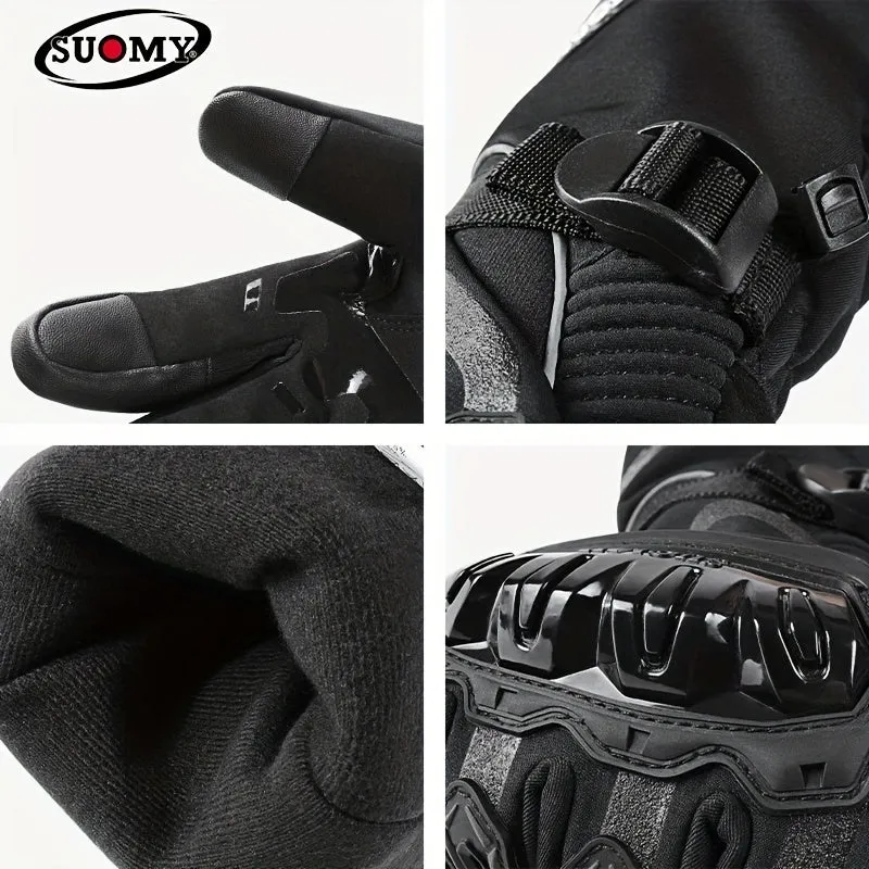 Guanti invernali per moto Mantieni caldo l'equipaggiamento da motocross antivento impermeabile Moto Motorbike Guanti touch scree