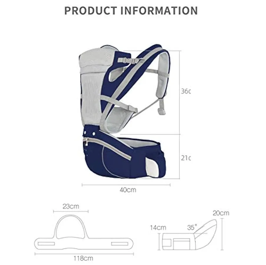 HWZZ Marsupio Ergonomico Zaino Portamamme Avvolto in Puro Cotone Baby Adatto per Neonati 0-36 Mesi,C 151428882