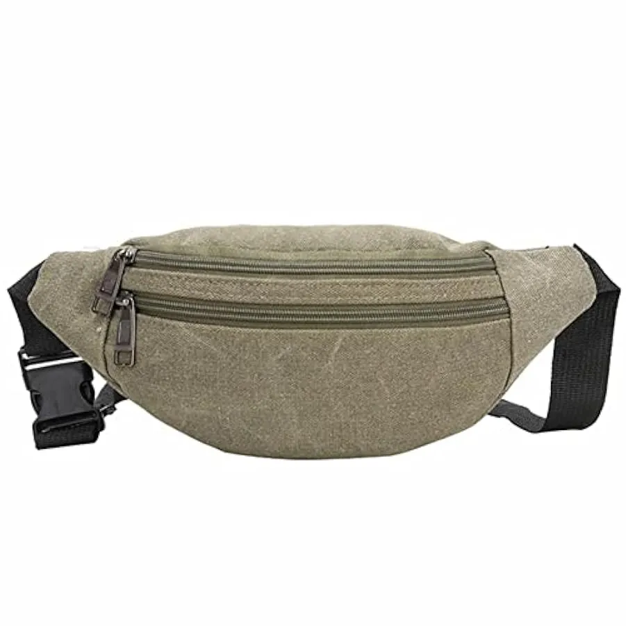 JOJOLOVEU Camouflage Marsupio da uomo Marsupio da uomo Marsupio Durevole Fanny Canvas Hip Bum Borsa sportiva Borsa da uomo Tasca