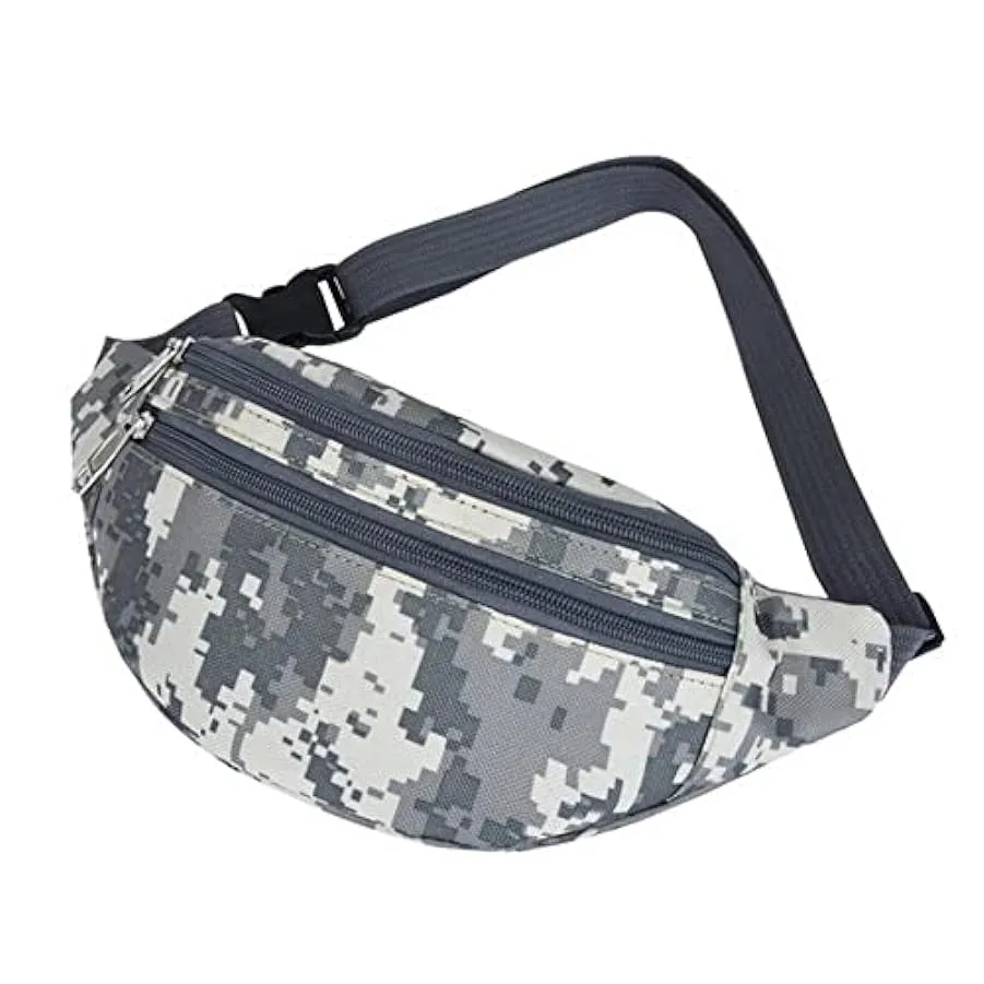 JOJOLOVEU Camouflage Marsupio da uomo Marsupio da uomo Marsupio Durevole Fanny Canvas Hip Bum Borsa sportiva Borsa da uomo Tasca