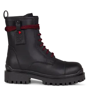  KARL LAGERFELD   BIKER - Stivaletti punta tonda in pelle | Nero