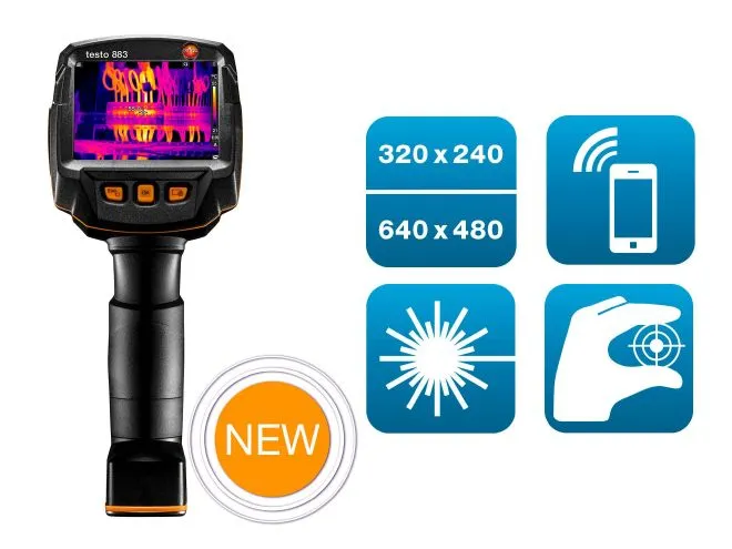 Kit termocamera Testo Testo 883, -30 → +650 °C.