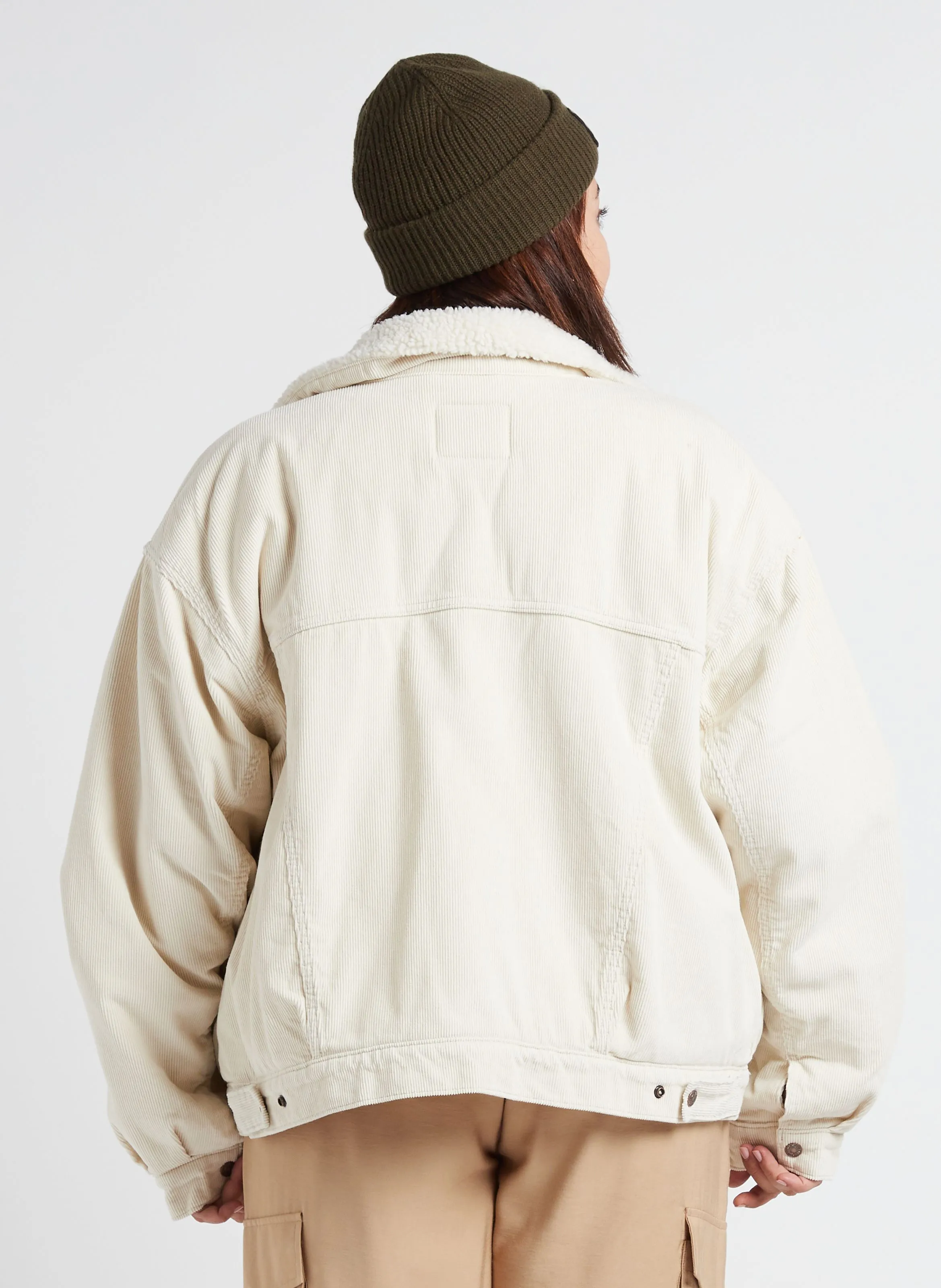  LEVI'S   PL 90S SHERPA TRUCKER - Giacca in jeans e pelliccia ecologica in cotone | Beige