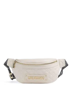  Love Moschino Quilted Marsupio pelle sintetica beige  