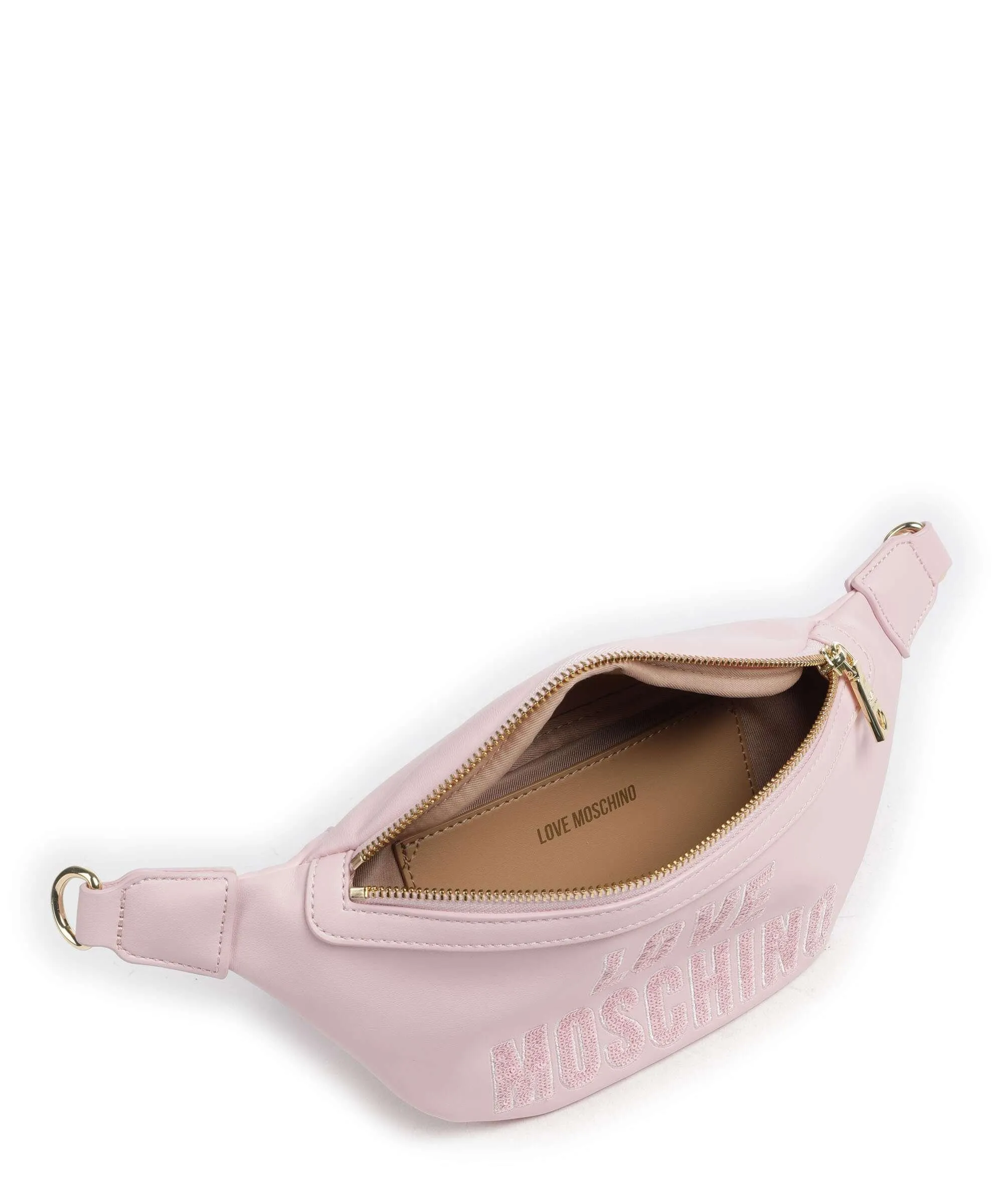  Love Moschino Sparkling Logo Marsupio pelle sintetica rosa  