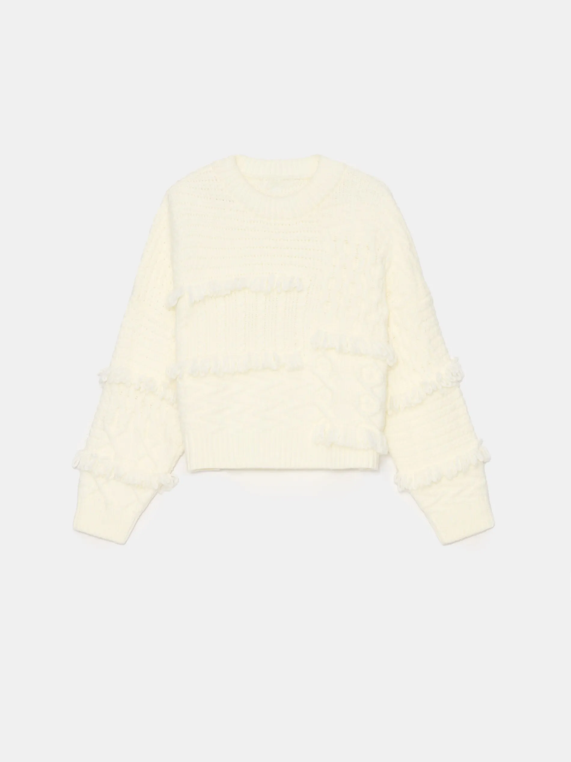 Maglione con trama decorativa