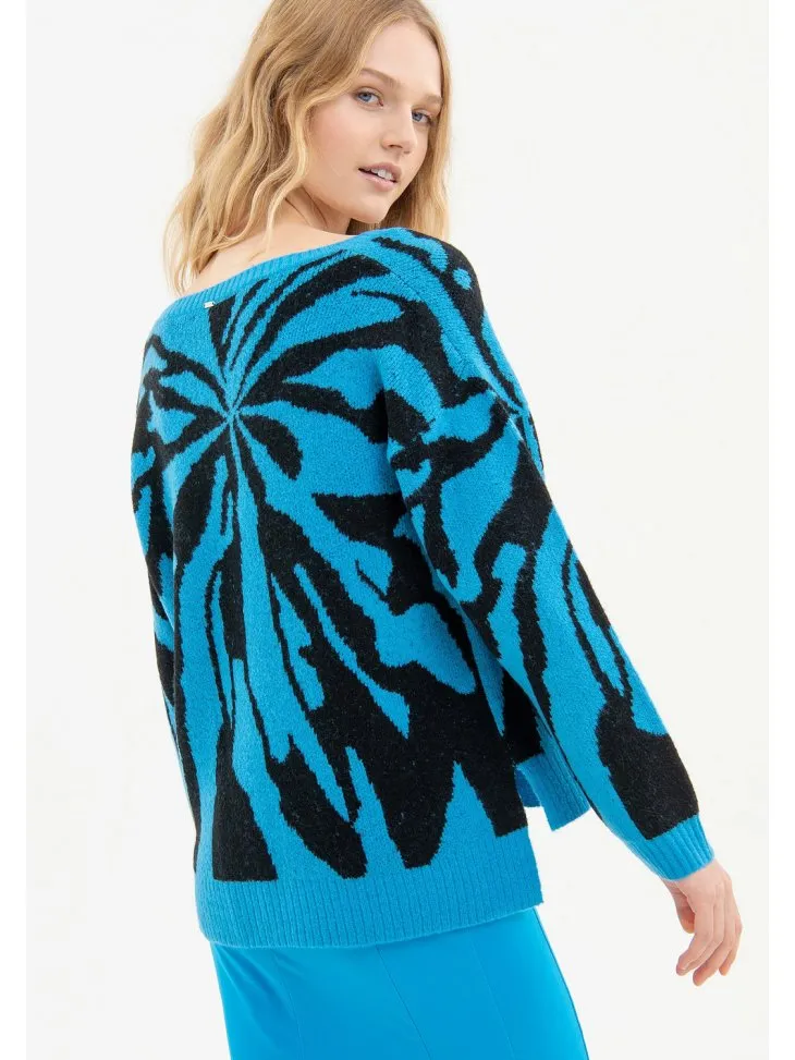 MAGLIONE SCOLLO V ZEBRATO