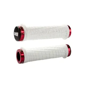 Manopole Lock-on Odi Troy Lee Designs bianco/rosso