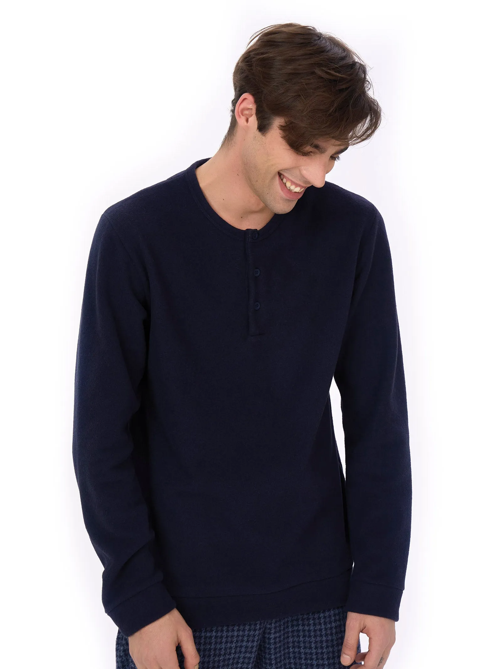 Pigiama serafino in Cotton Eco Pile - Fant.Notte