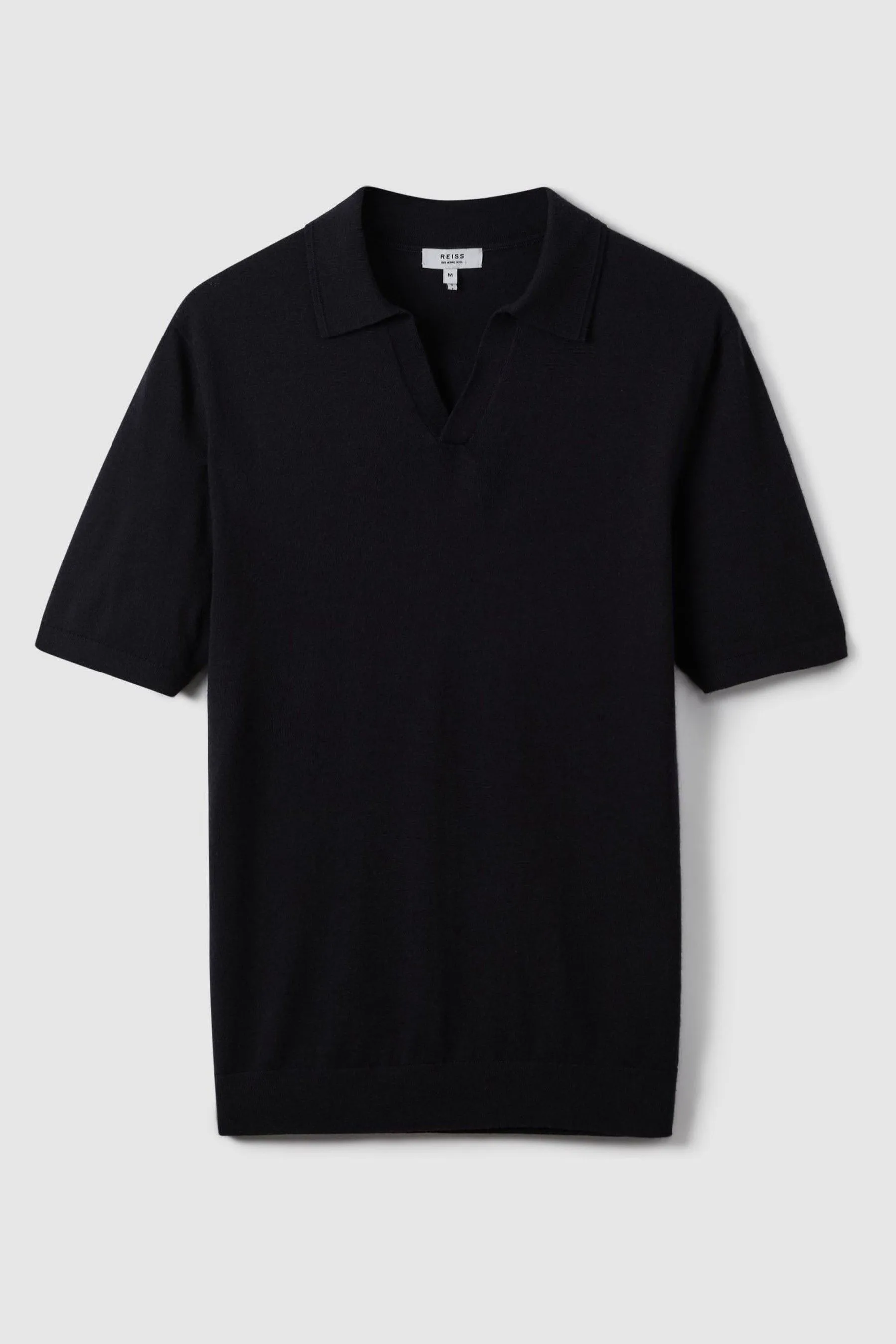 Reiss Duchie Merino Lana Collo Aperto Polo Shirt    