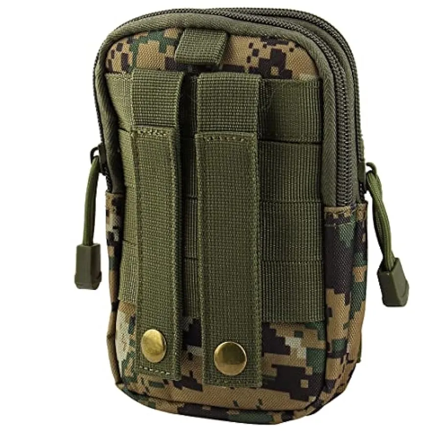 Ruilogod Camouflage Stampa Marsupio Nylon Sport Camping Trekking cerniera 2 Vano Phone Holder 205238667