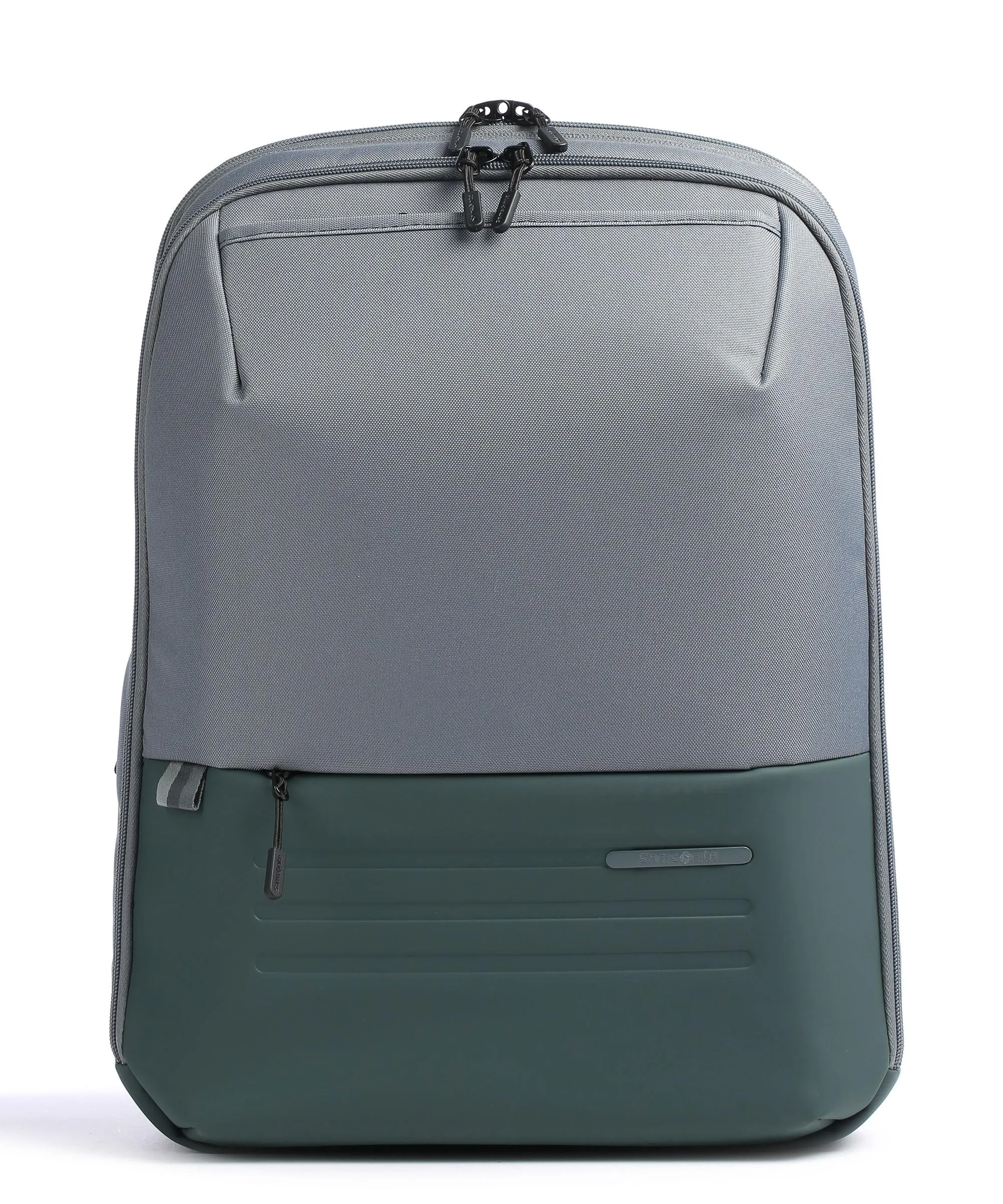  Samsonite Stackd Biz Zaino 17″ poliestere riciclato, pelle sintetica grigio-verde  