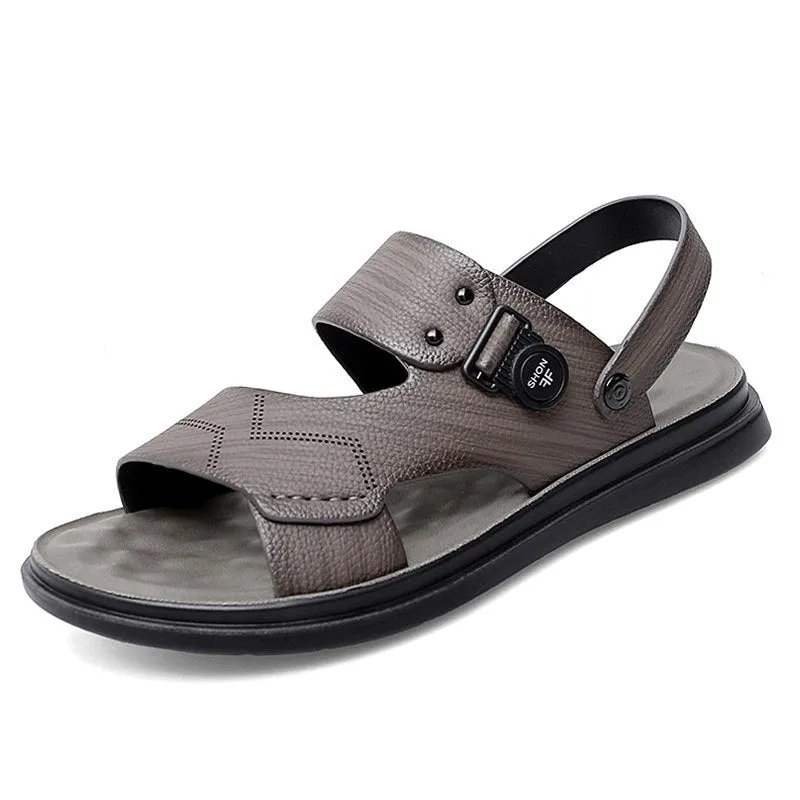 Sandali da spiaggia in pelle casual moda uomo