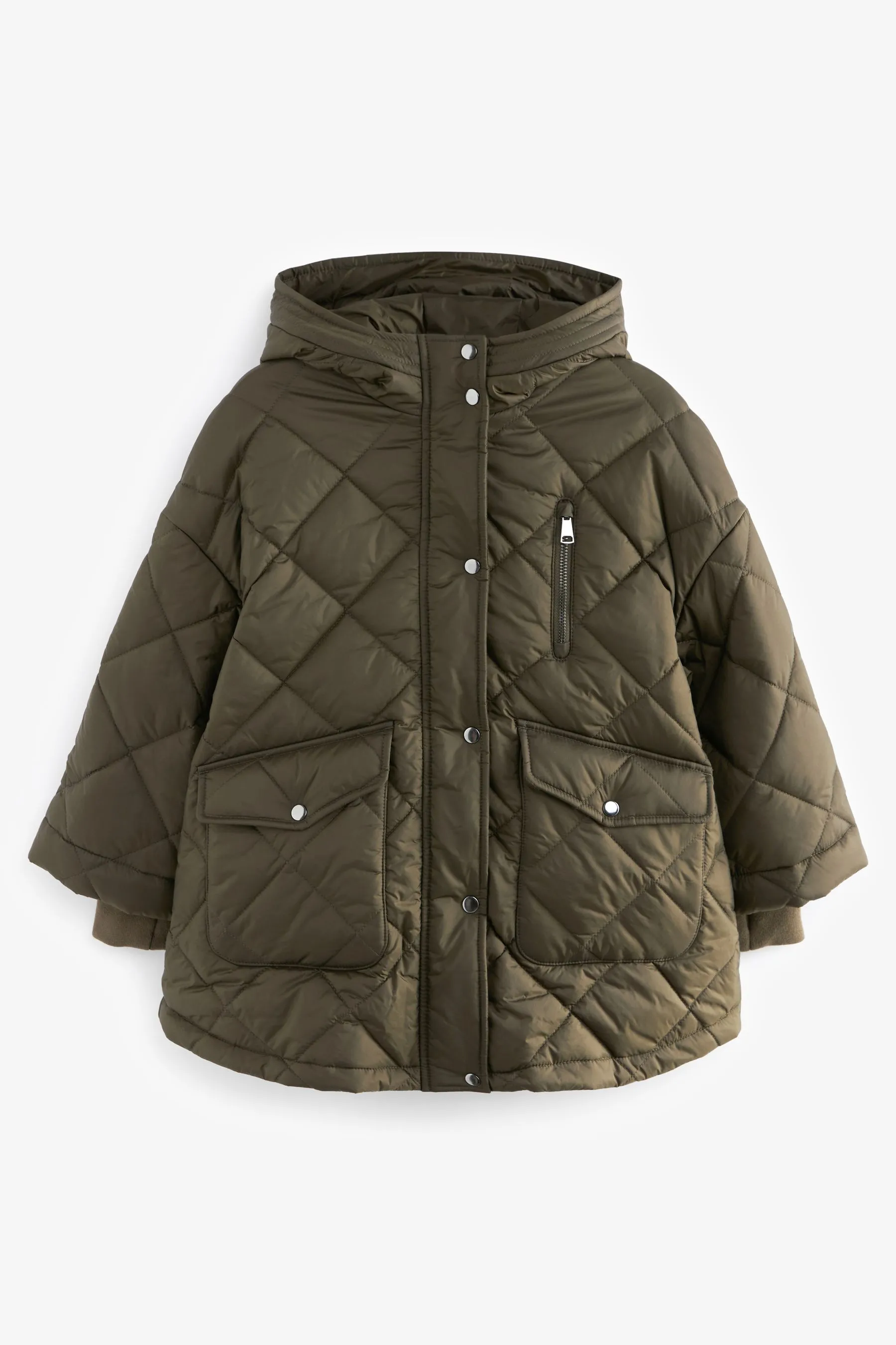 Shower Resistant Oversized Quilted Coat (3-16yrs)    