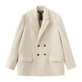 Wool White Relaxed Blazer