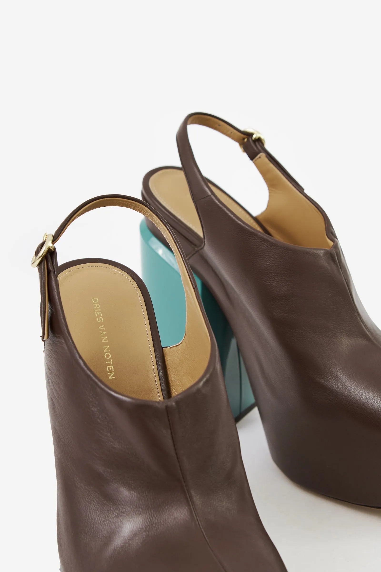 Zeppe in pelle marrone